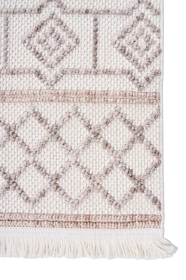 Bohem 389 Carop Krem Bej İskandinav Halı 80x150