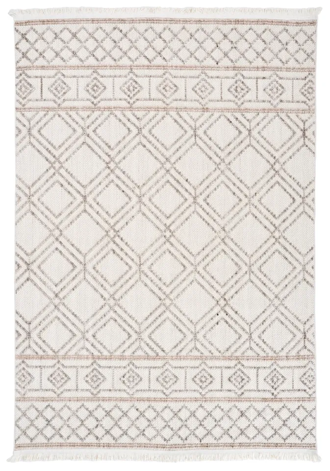 Bohem 389 Carop Krem Bej İskandinav Halı 80x300