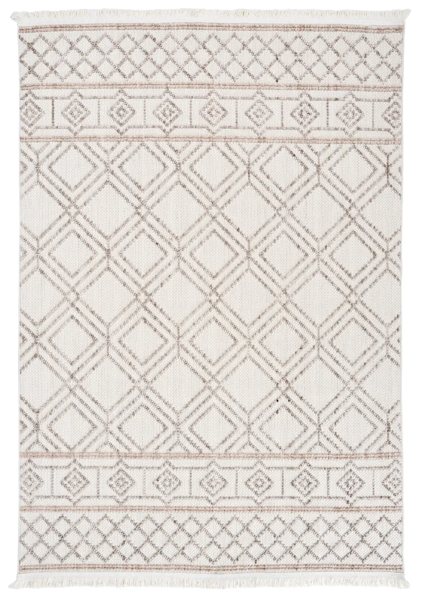 Bohem 389 Carop Krem Bej İskandinav Halı 160x230