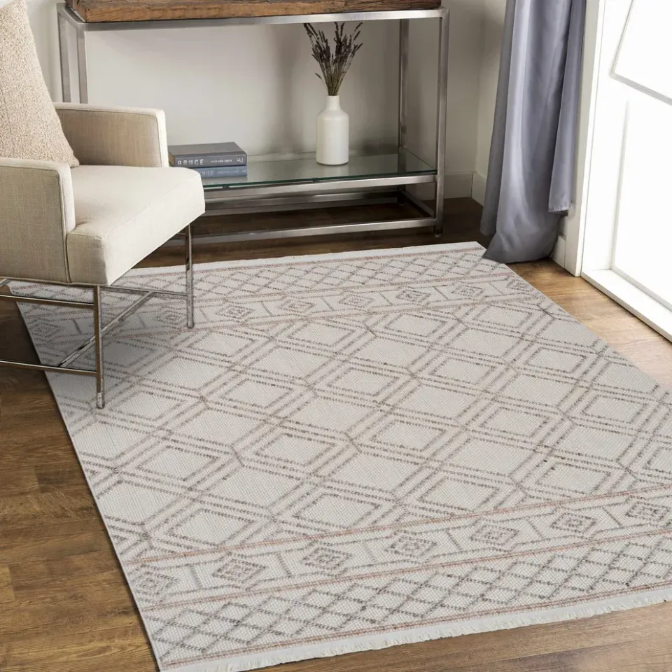 Bohem 389 Carop Krem Bej İskandinav Halı 120x180