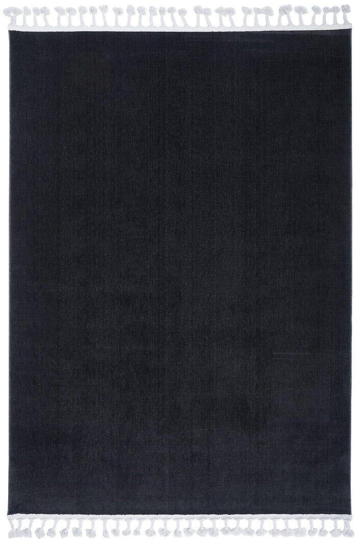İskandinavv 982A Düz Siyah Modern Halı 120x180
