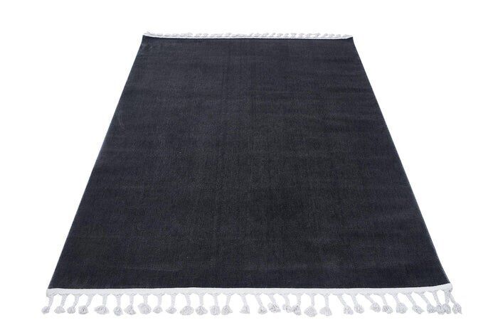 İskandinavv 982A Düz Siyah Modern Halı 120x180