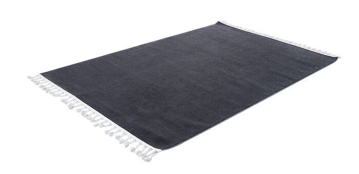 İskandinavv 982A Düz Siyah Modern Halı 120x180
