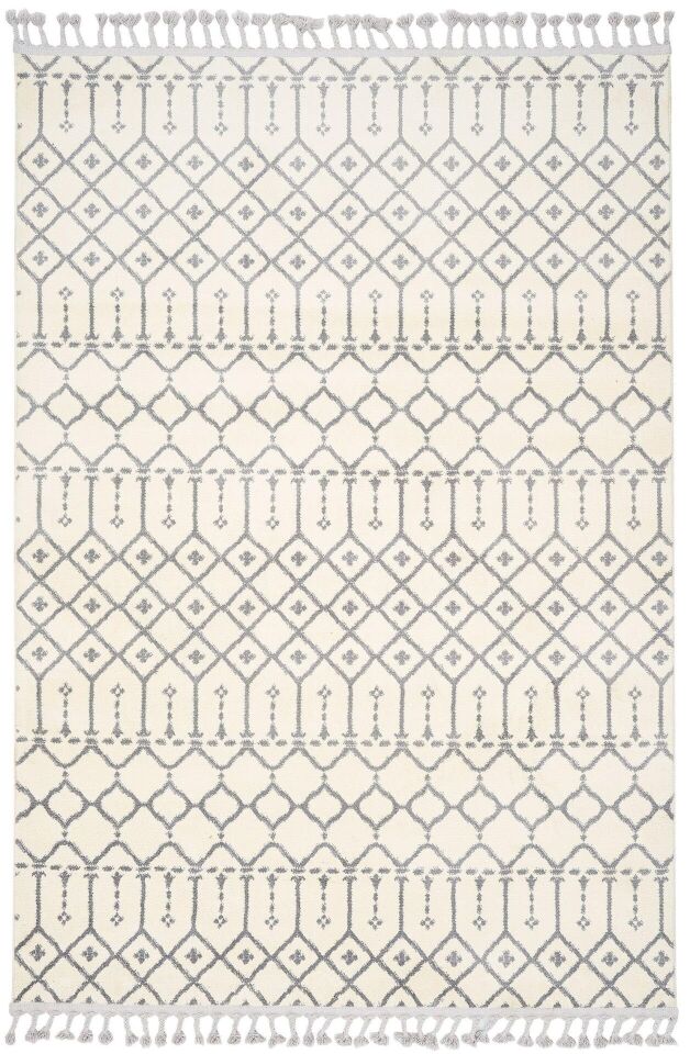 İskandinavv 985A Krem Gri Etnik Halı 120x180