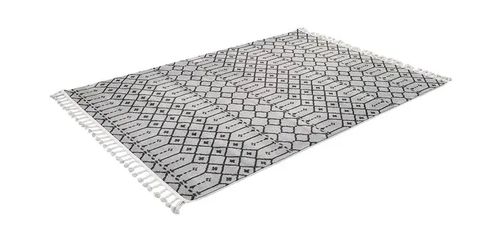 İskandinavv 986A Gri Siyah Etnik Halı 120x180