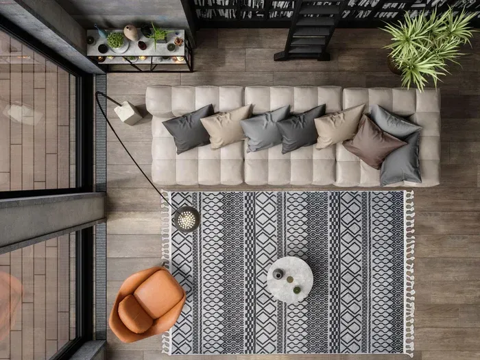 İskandinavv 988A Gri Siyah Etnik Halı 120x180