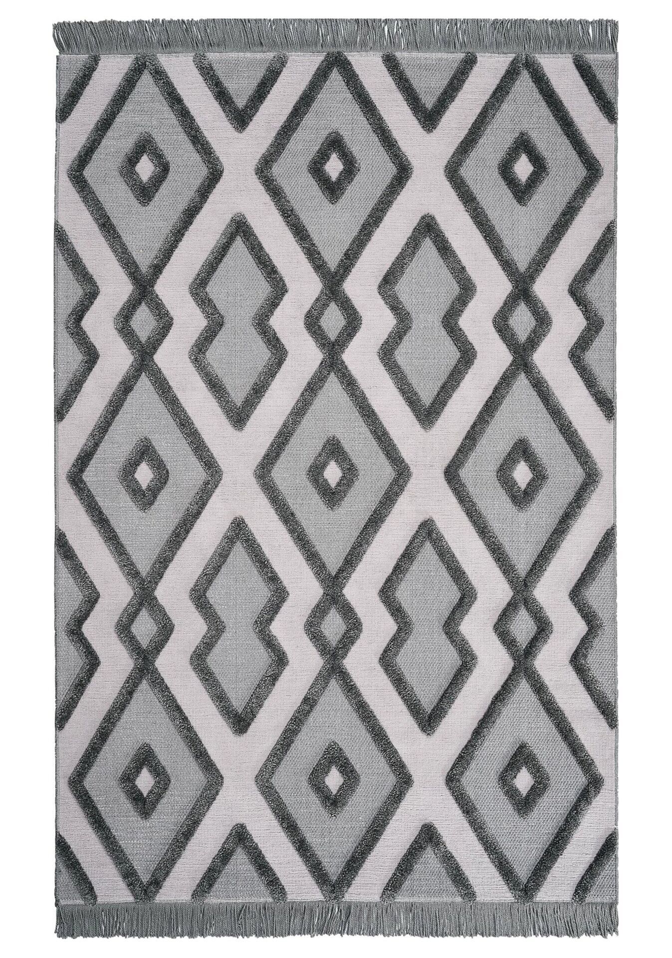 Matrix 752 Gri Antrasit İskandinav Halı 160x230