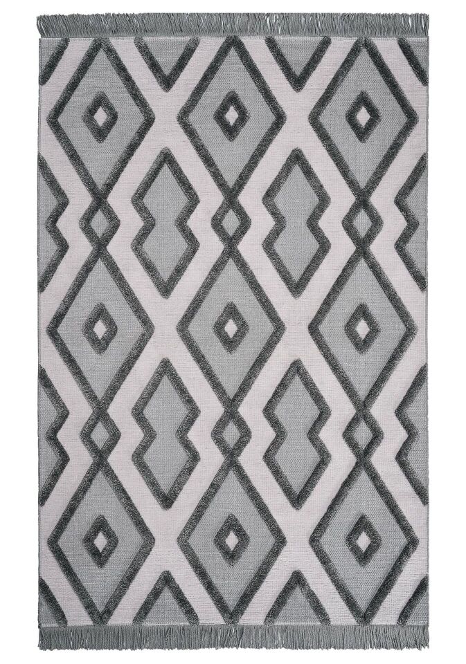 Matrix 752 Gri Antrasit İskandinav Halı 160x230