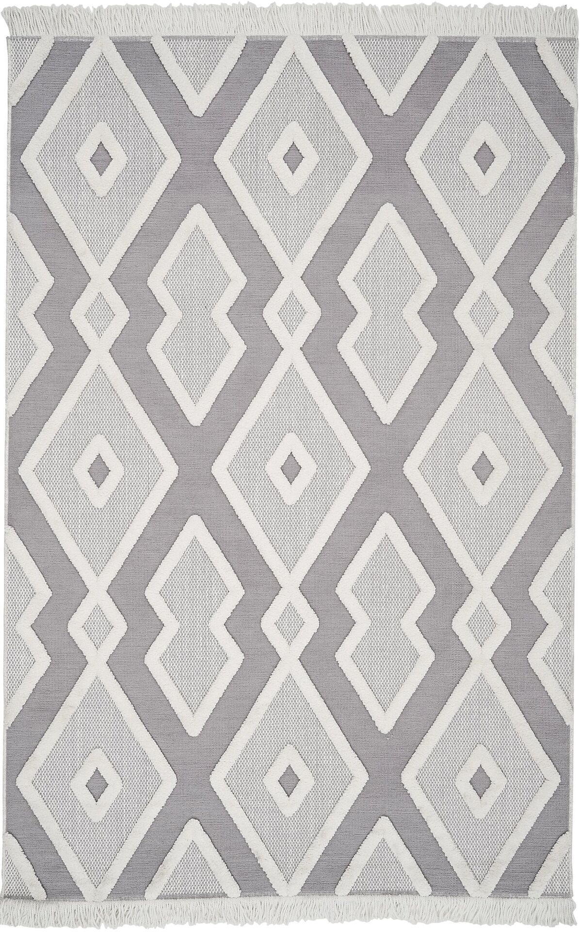 Matrix 752 Gri Krem İskandinav Halı