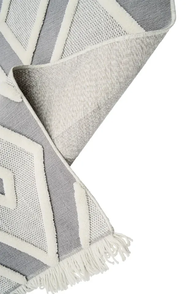 Matrix 752 Gri Krem İskandinav Halı