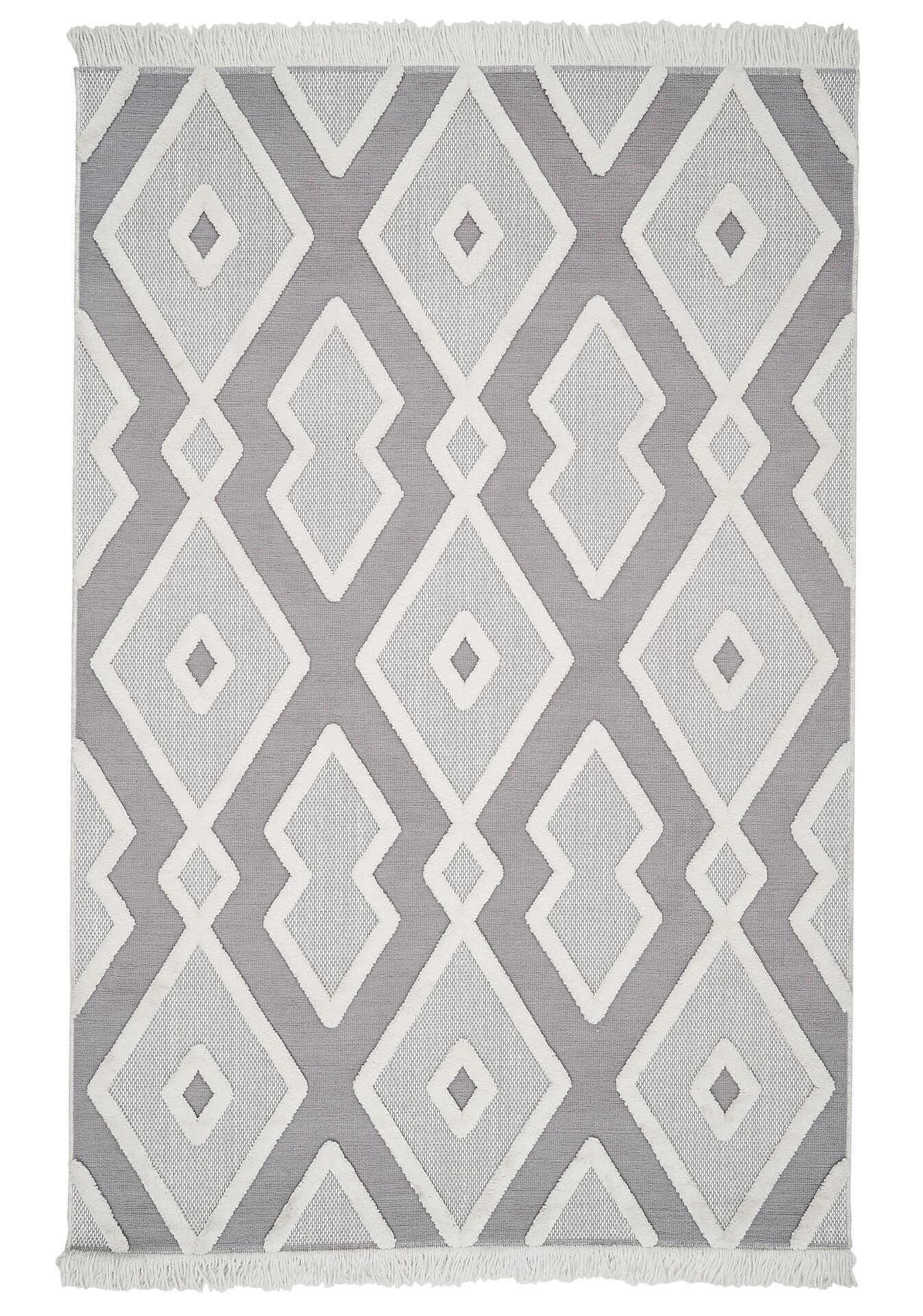 Matrix 752 Gri Krem İskandinav Halı 160x230