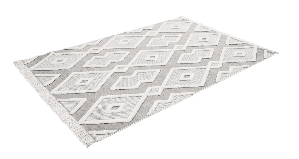 Matrix 752 Gri Krem İskandinav Halı 160x230