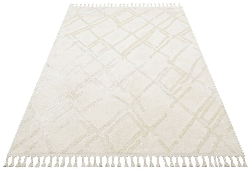 Vogue 11891A - Bej Yumuşak Dokulu Halı 160x230
