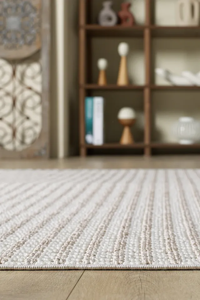 Agra 5017 Krem Bej Modern İskandinav Halı