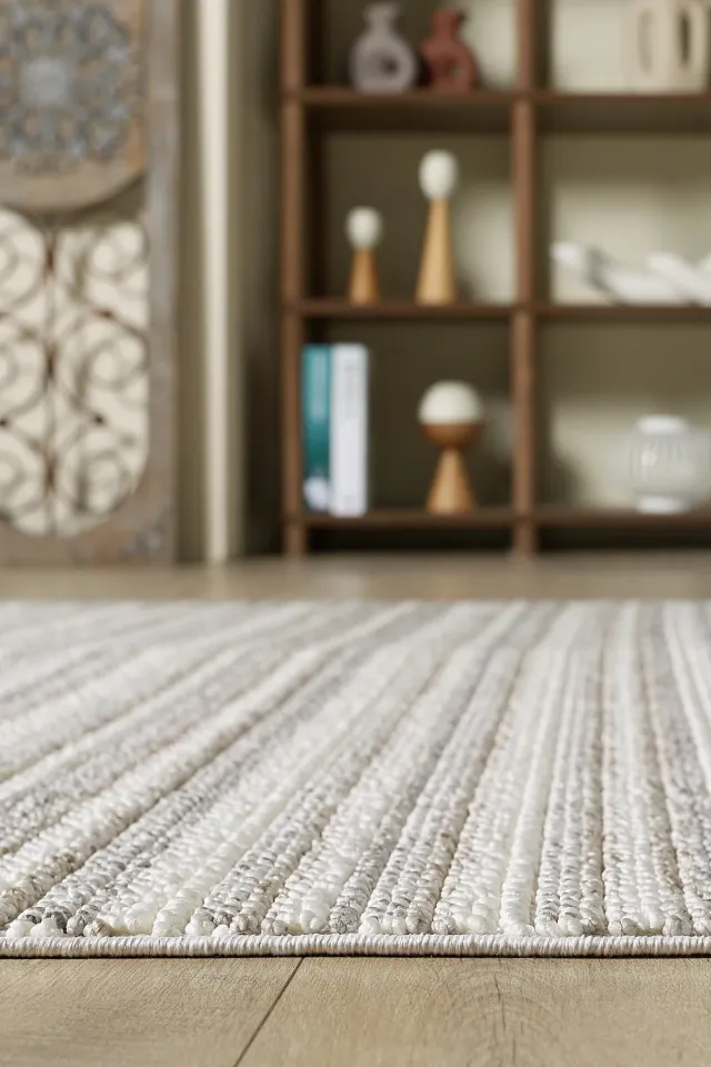 Agra 5018 Krem Bej Modern İskandinav Halı