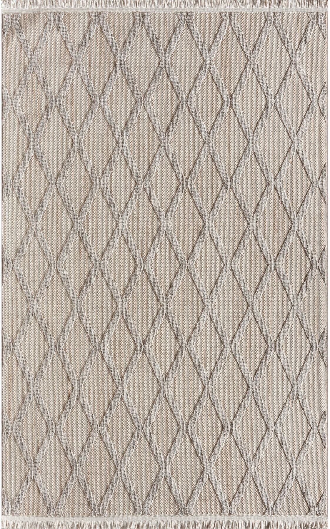 Agra 5010 Krem Bej Gri Modern İskandinav Halı